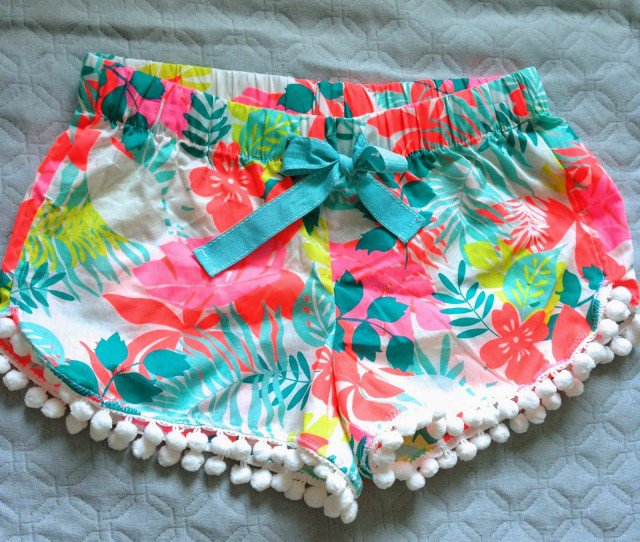 Cute Tropical Print Shorts