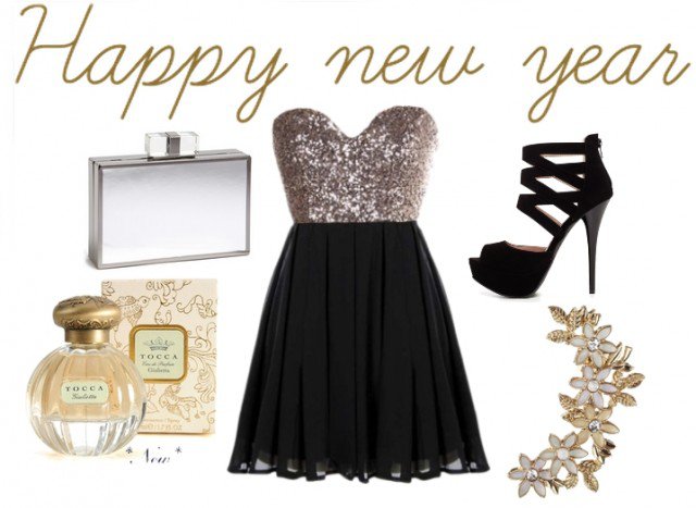 Gold and Black Cocktail Dress