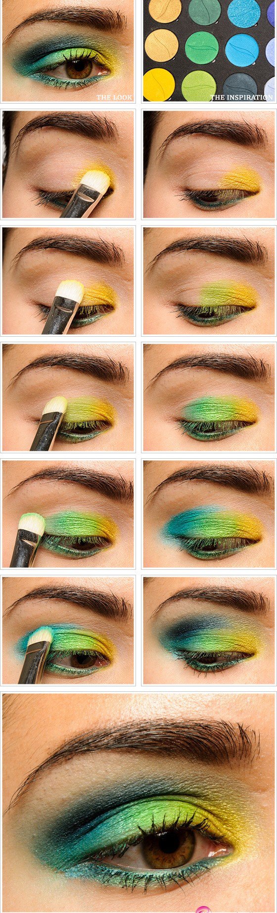 Green and Yellow Eye Makeup Tutorial