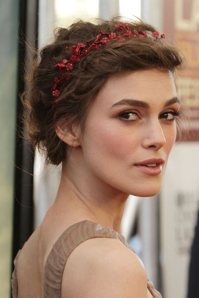 Keira Knightley Messy Bun Hairstyle