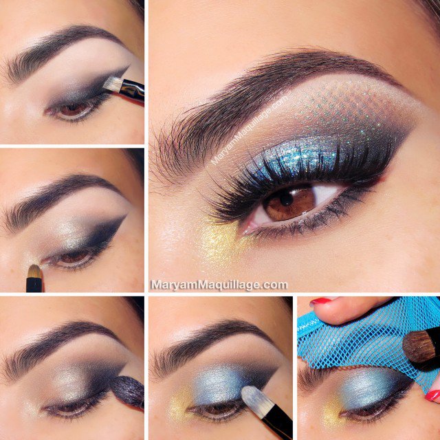 Shimmery Blue Eye Makeup Tutorial