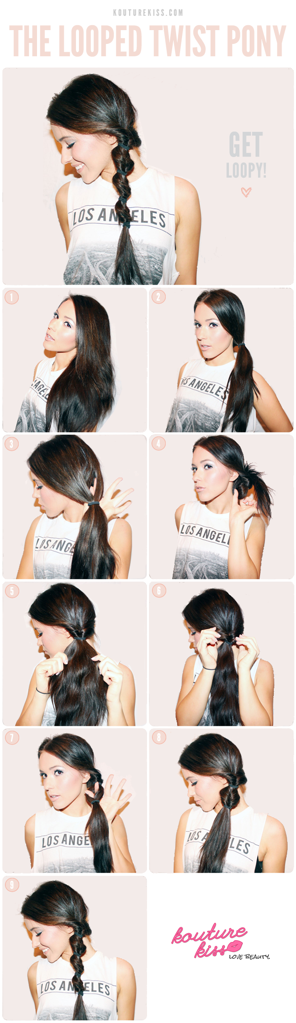 Simple Looped Twist Ponytail