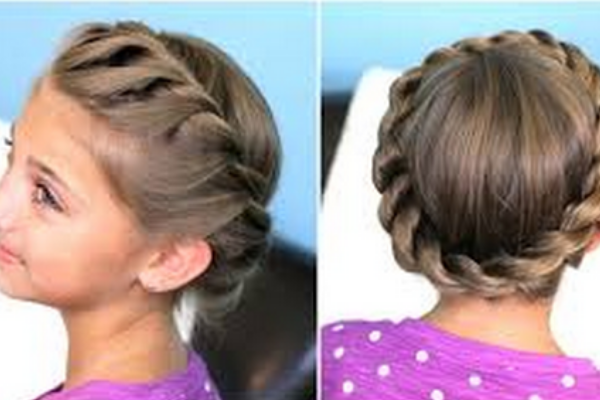 Twisted Crown Braid for Kids