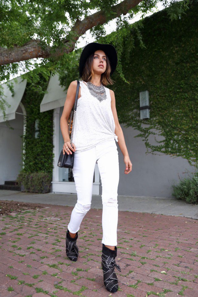 White Top and Jeans