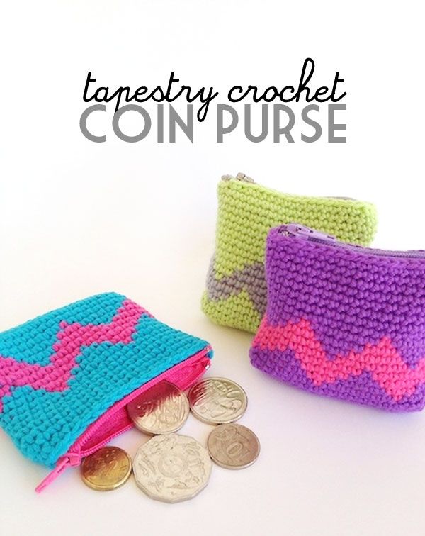 Tapestry Crochet Coin Purse