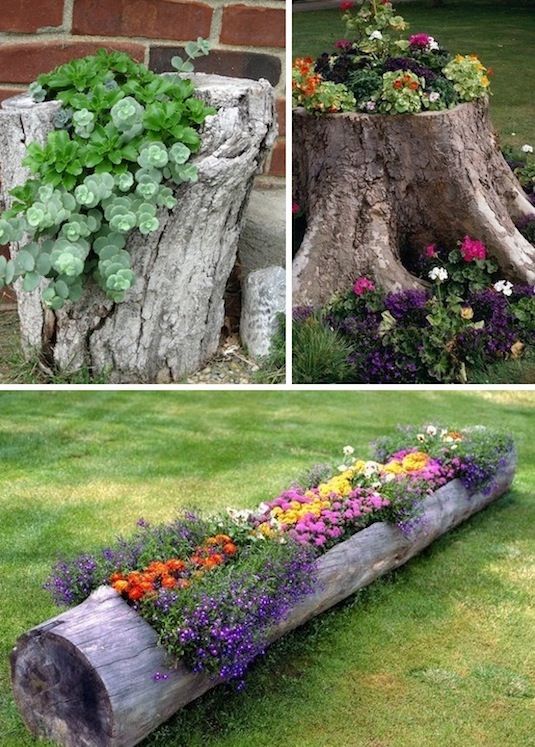 Log Planters