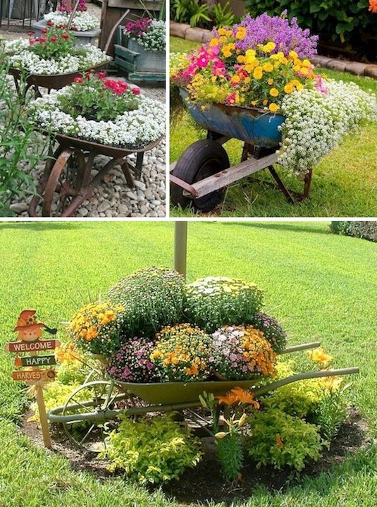 Wheel Barrow Planters