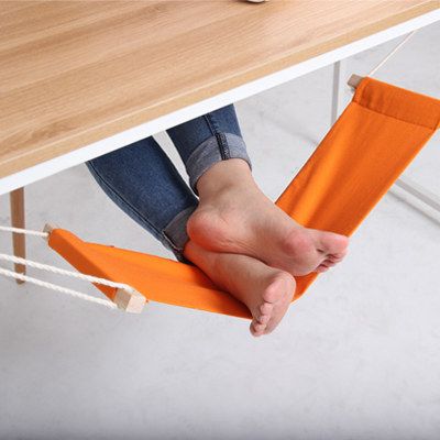An Under-the-desk Foot Hammock