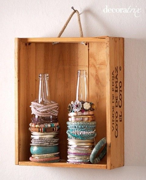 Glass Bottle as Jewelry Holders