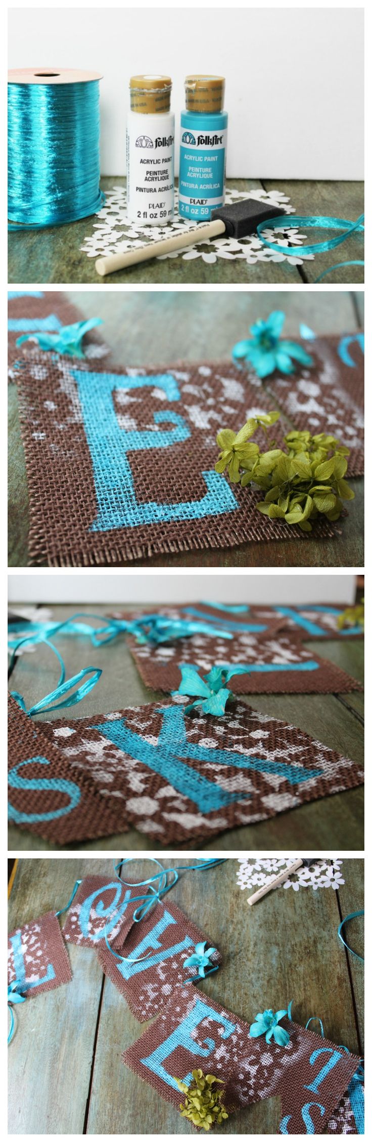 Burlap Wedding Banner