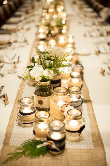 Table with Bottle Candles