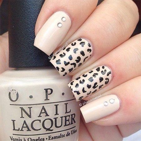 Animal Print Summer Nail Art Design