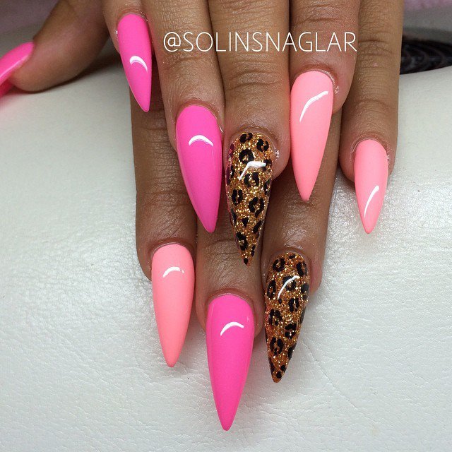 Bright Pink Nail Art Design