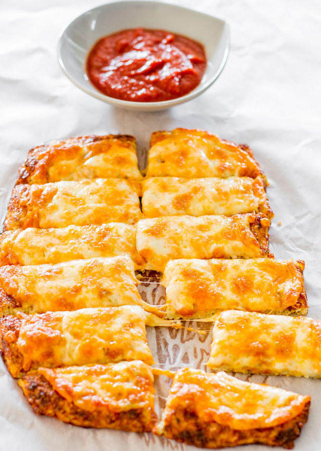 Cheesy Cauliflower Breadsticks