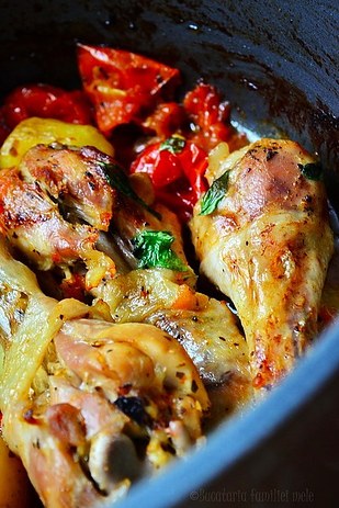 Chicken Drumsticks with Tomatoes and Potatoes