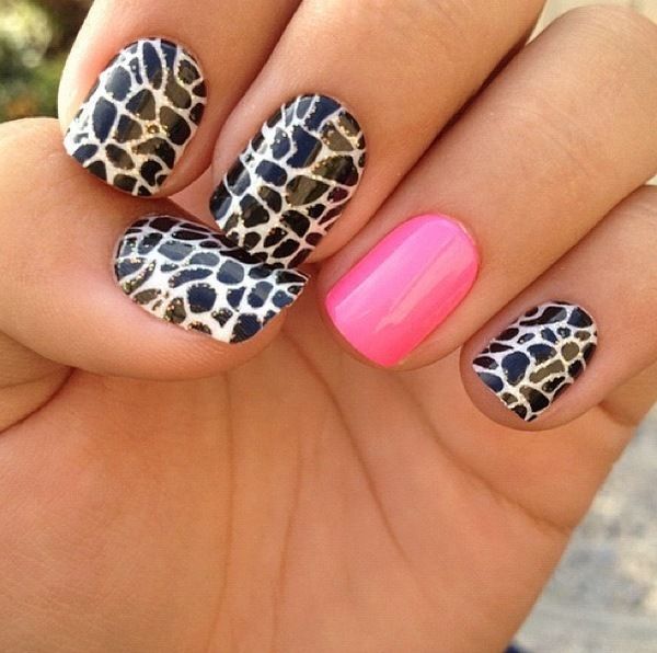 Cool Animal Print Nail Art Design