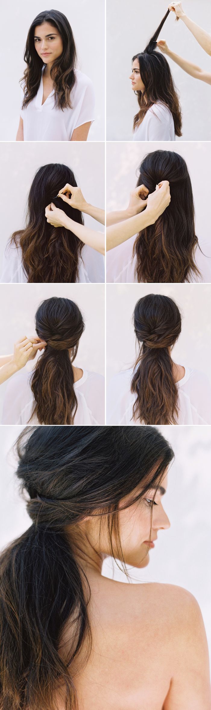 DIY Half Up Half Down Wedding Hairstyle