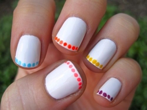 Dot Tipped Nail Art Design