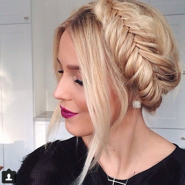 Fishtail Braid Bun Hairstyle