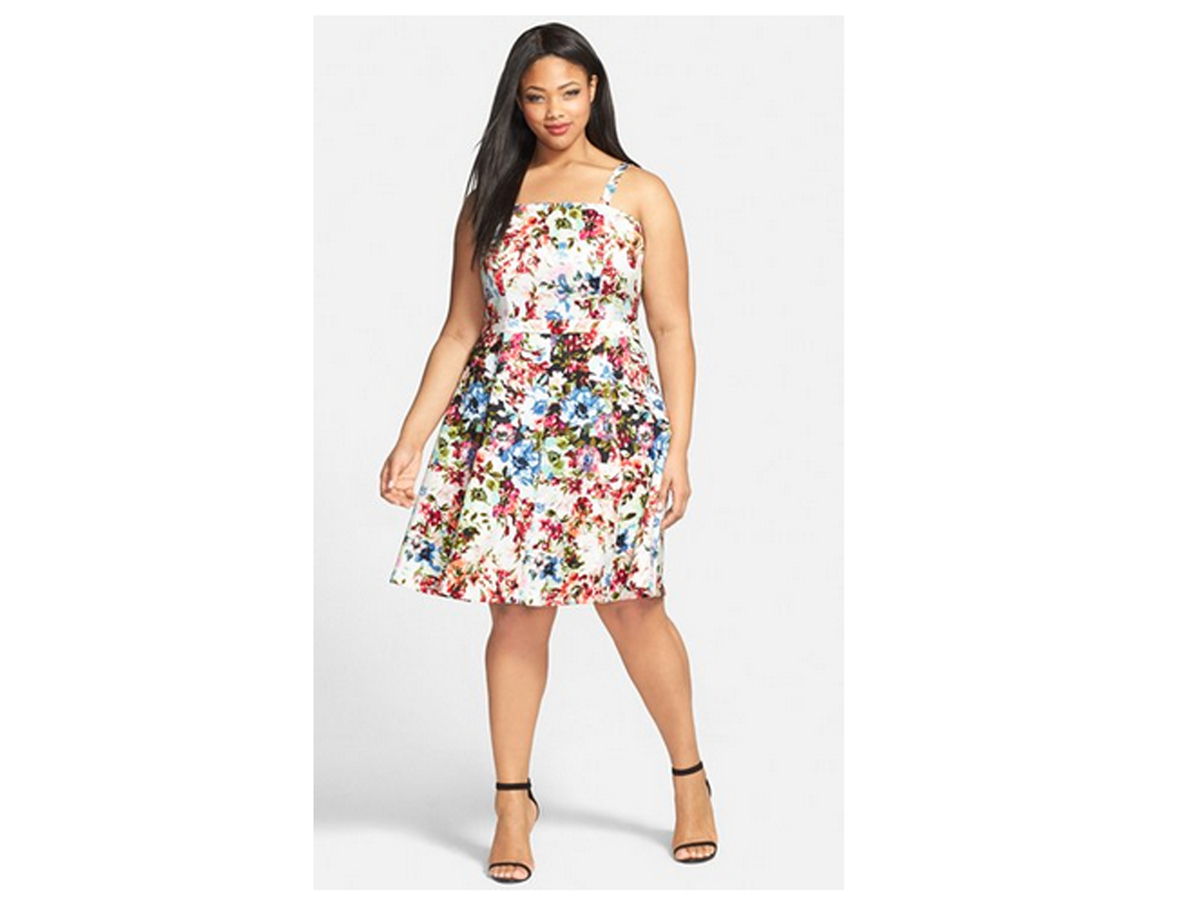 Gabby Skye Two-Piece Floral Print Dress, $70