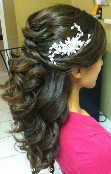 Half Up Half Down Wedding Hairstyle for Black Hair