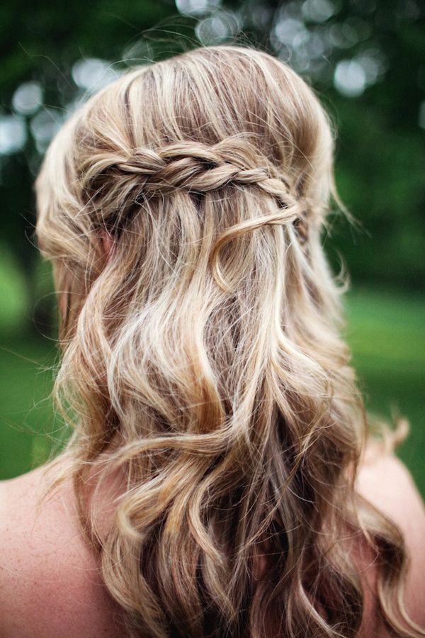 Half Up Half Down Wedding Hairstyle with Braid