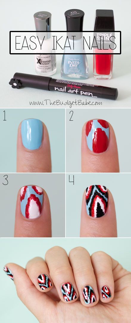 IKAT Nail Design Tutorial