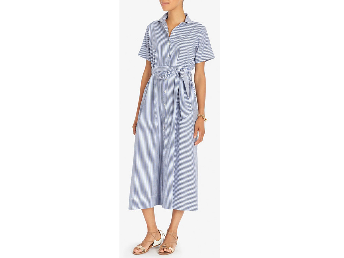 Lisa Marie Fernandez Belted Stripe Shirtdress, $495