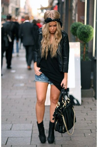 Long Blond Hair with a Bandana