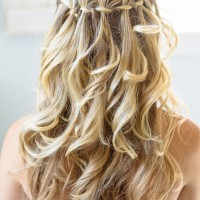 Loose Waterfall Braid for Blond Hair