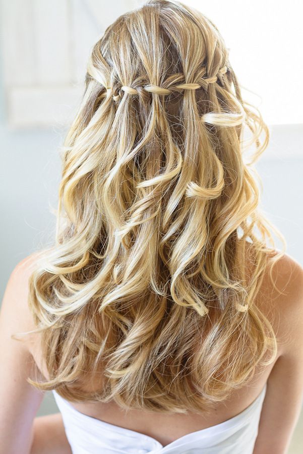 Loose Waterfall Braid for Blond Hair