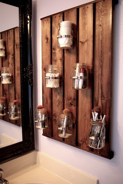 Mason Jars on the Wall