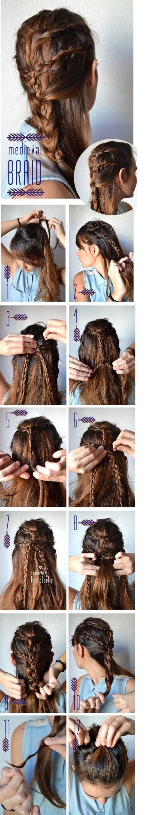 Medieval Braid Hairstyle Tutorial