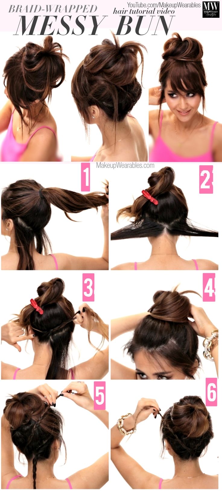 Messy Bun Hairstyle Tutorial