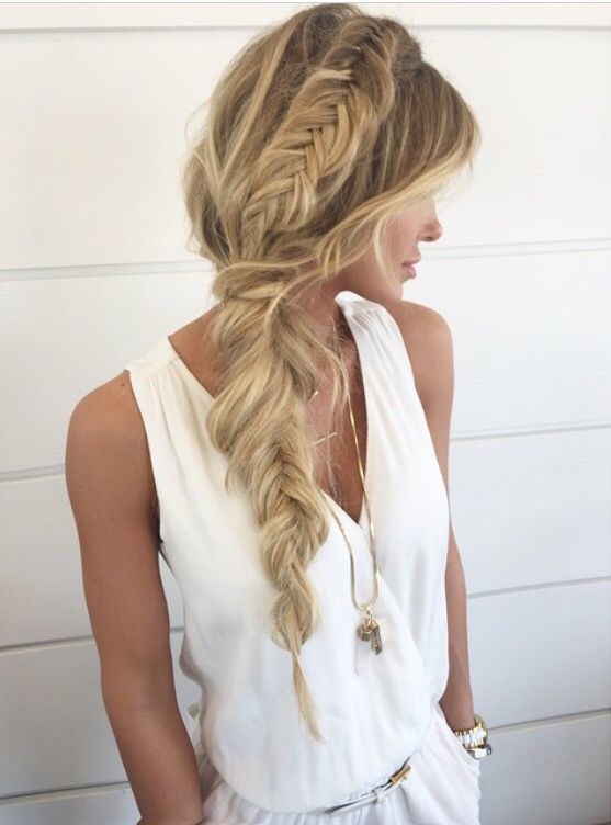 Messy Fishtail Braid Hairstyle