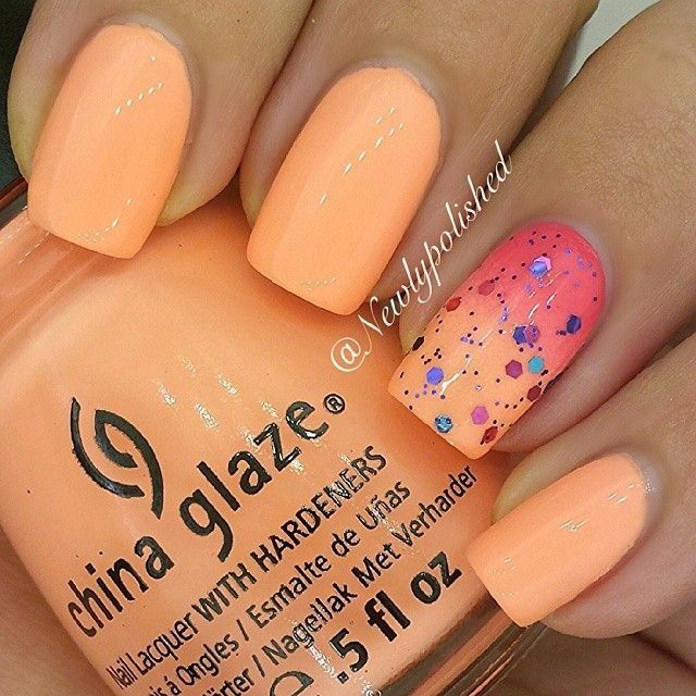 Orange Nail Design Idea for 2017