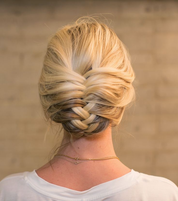 Retro Fishtail Braid Updo Hairstyle