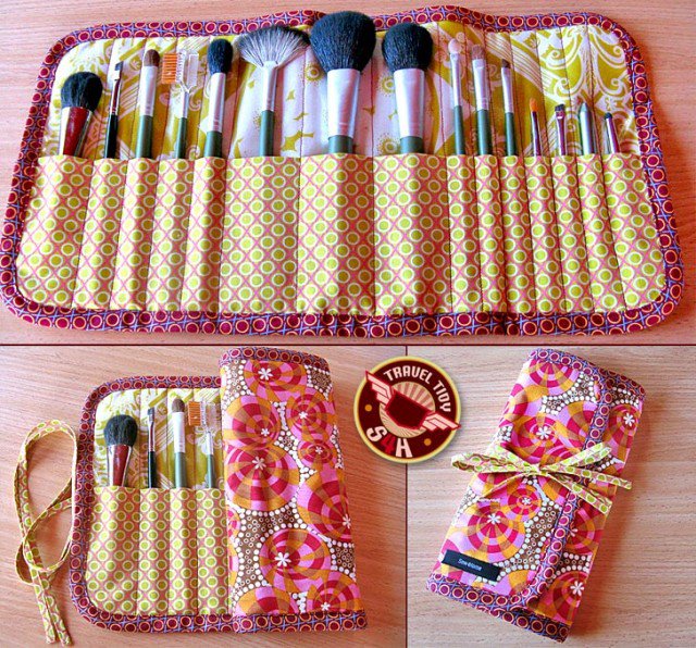 Roll-Up Makeup Brush Case