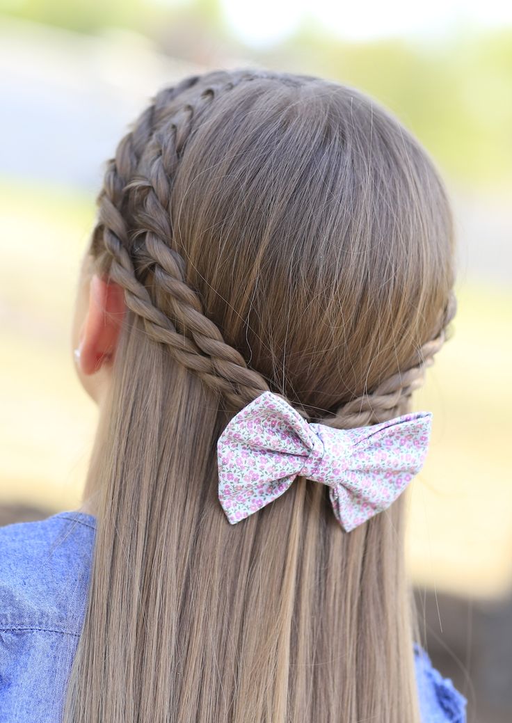 Rope Braid Tieback Hairstyle for Schoolgirls