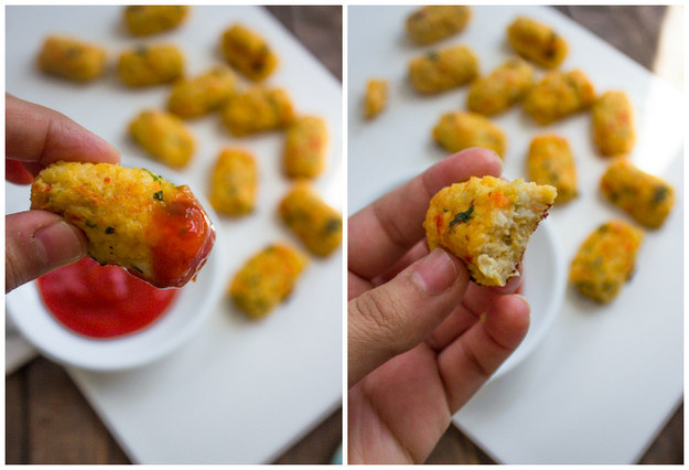 Skinny Baked Cauliflower Tots