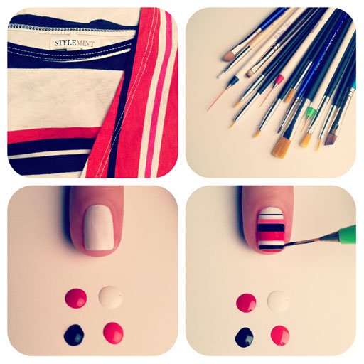 Striped Nail Art Design