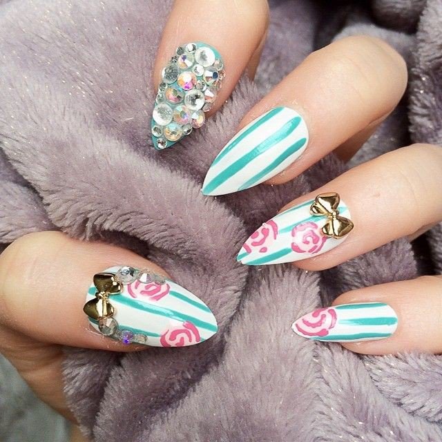 Striped Nail Art Design