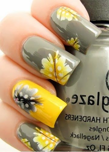 19 Sweet Nail Art Ideas & Designs for Girls 49 Sweet Flower Nail Art Design