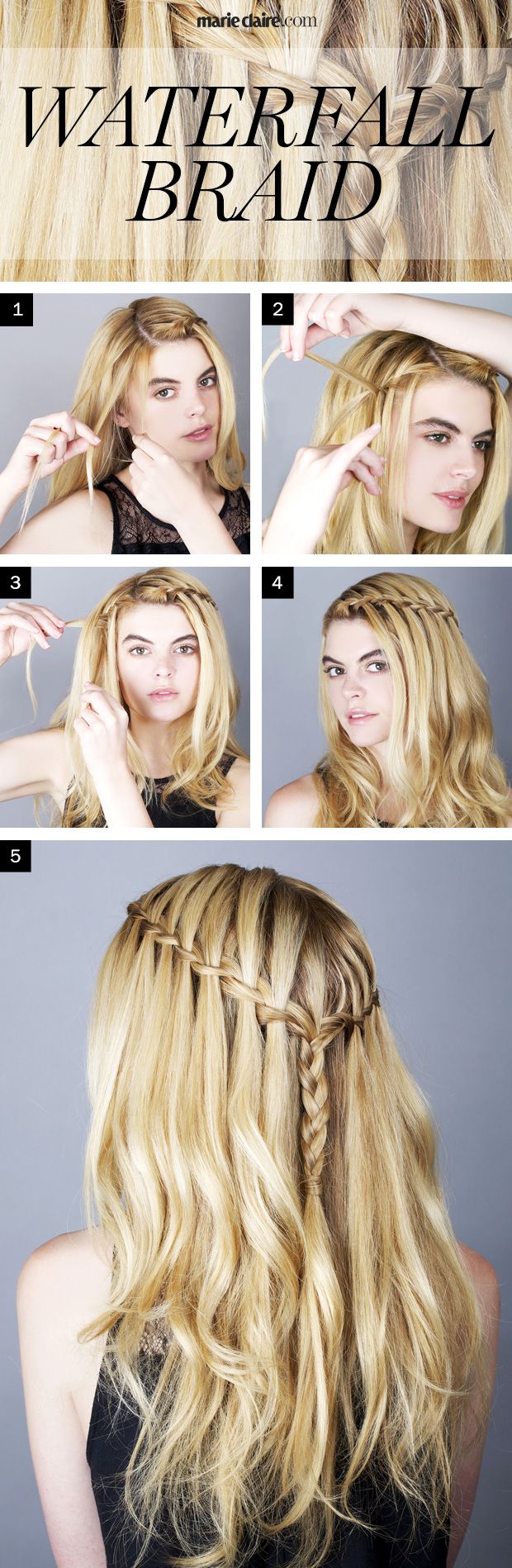 Waterfall Braid How To