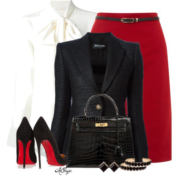 Black and Red Outfit