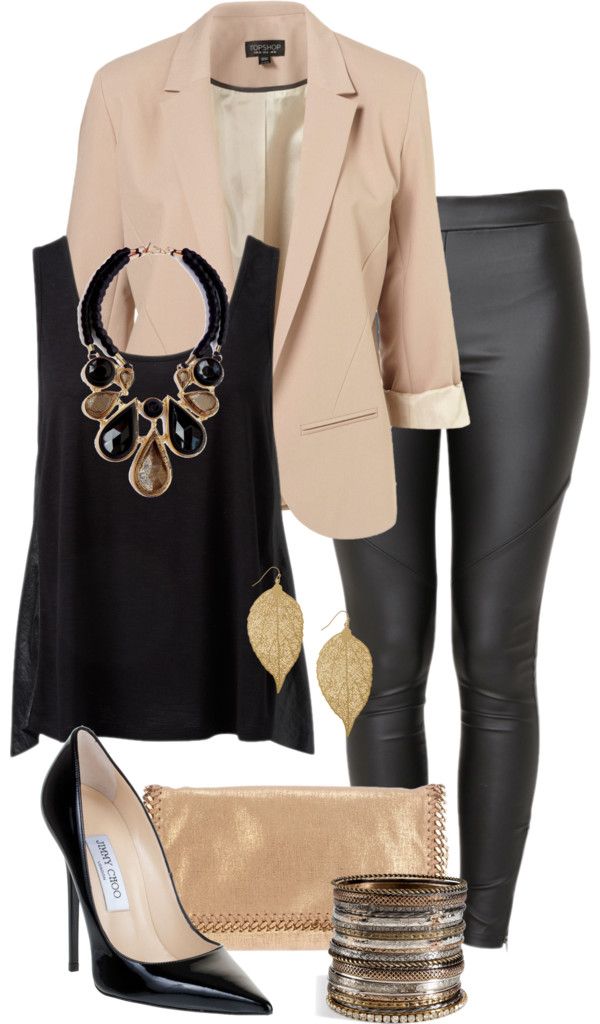 Brown and Black Night Out Outfit Idea