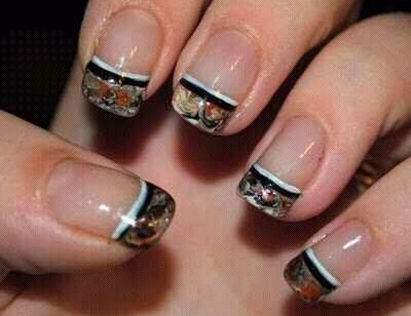 Camouflage Tips Nail Design
