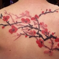 Cherry Blossom Back Tattoo