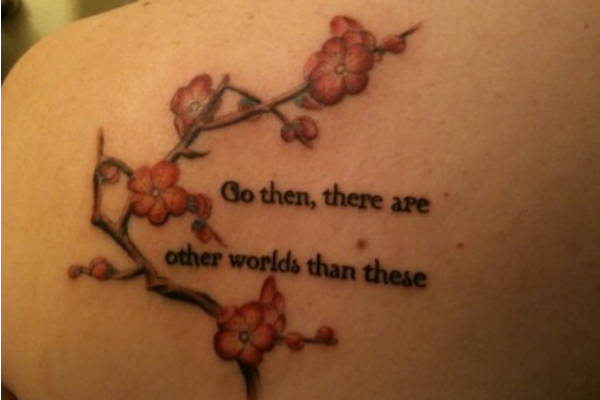 Cherry Blossom Tattoo With Quotes