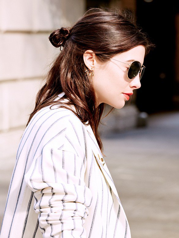 Chic Half Bun Hairstyle